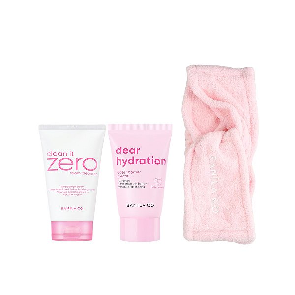 Trio Skin Care Mini Espuma + Mini Hidratante + Faixa - Banila Co