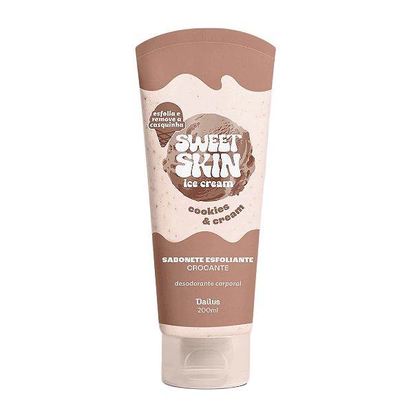 Sabonete Esfoliante Crocante Cookies e Cream Sweet Skin Ice Cream - Dailus