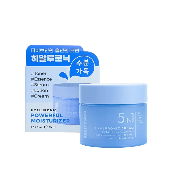 Hidratante Facial 5 in 1 Hyaluronic Cream - Prettyskin