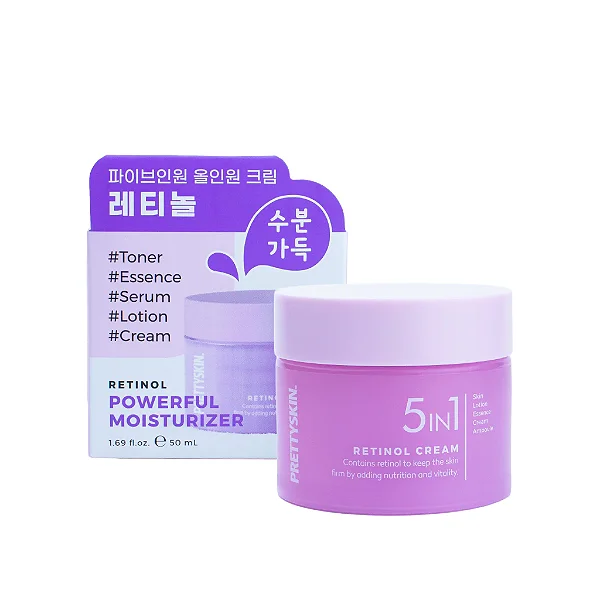 Hidratante Facial 5 in 1 Retinol Cream - Prettyskin