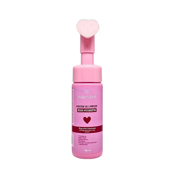 Mousse de Limpeza Facial Coração Rosa Mosqueta - Mia Make