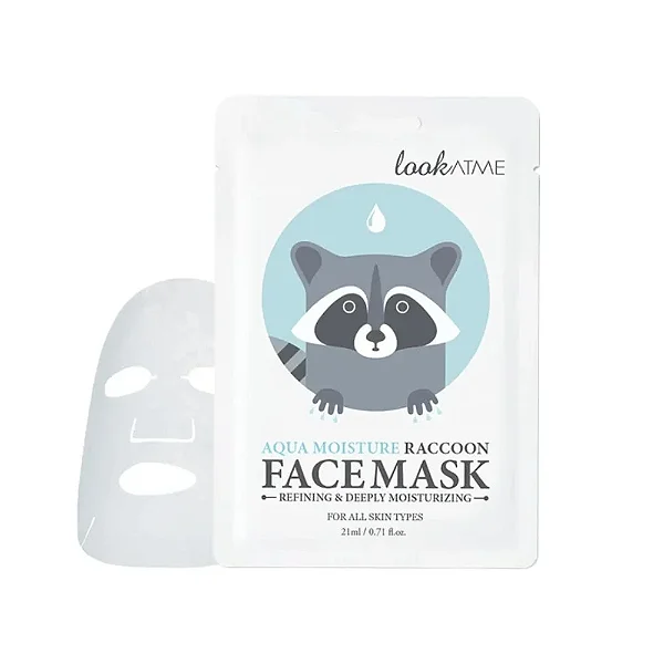 Máscara Facial Aqua Moisture Raccoon Face Mask - Look at me