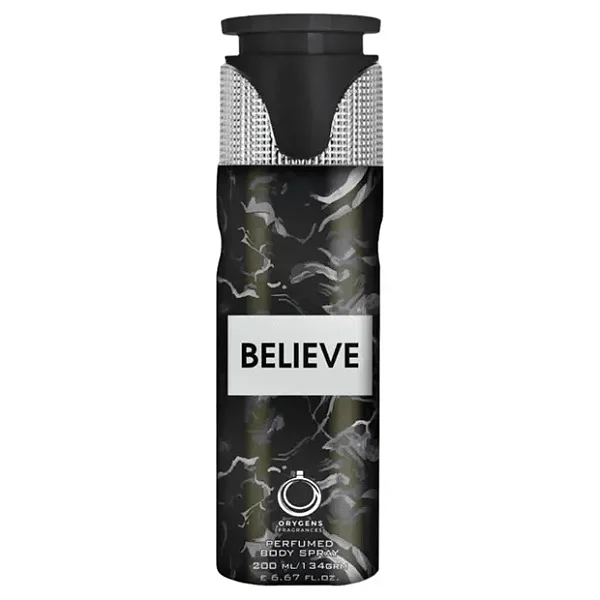 Body Spray Árabe Masculino Believe 200ml - Orygens
