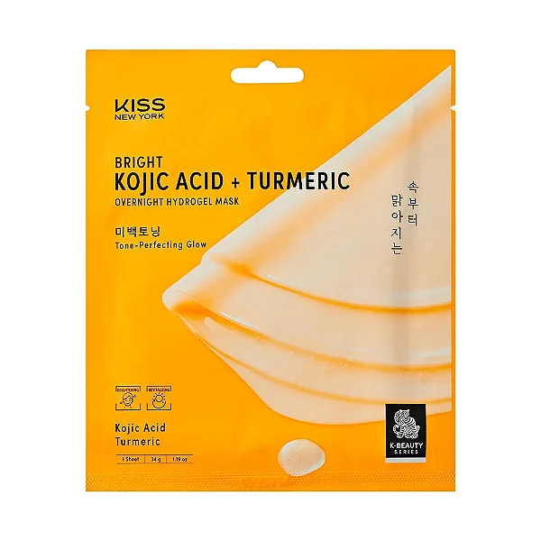 Máscara Facial de Hidrogel Bright Kojic Acid + Turmeric - Kiss New York