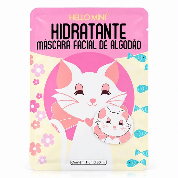 Máscara Facial Hidratante Gatinha - Hello Mini