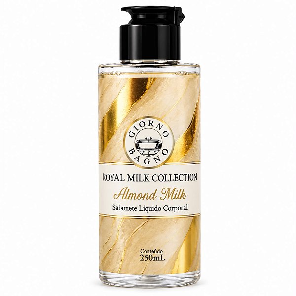 Sabonete Líquido Corporal Royal Milk Collection Almond Milk 250ml - Giorno Bagno