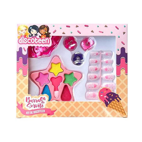 Kit Maquiagem Infantil Barraca do Sorvete - Discoteen