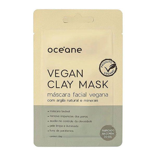 Máscara Facial Vegana com Argila e Minerais Vegan Clay Mask - Oceane