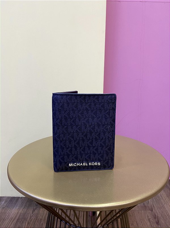 Porta Passaporte Preto Michael Kors