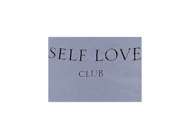 T-shirt Azul Bebê ''Self Love Club.'' Tam P