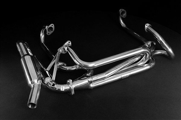 Escapamento Inox MAF Fusca Itamar M. Performance Two Mufflers