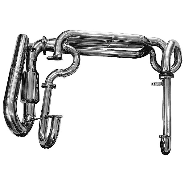 Escapamento Inox Maf Fusca - Tubo 1-3/4 Modelo Hockenheim