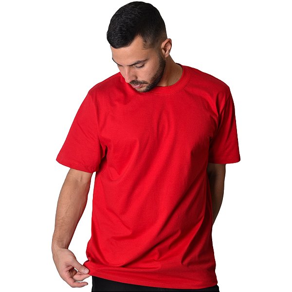 Camiseta Streetwear Vermelha Lisa