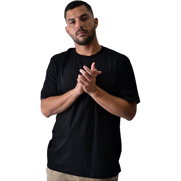 Camiseta Streetwear Preta Lisa