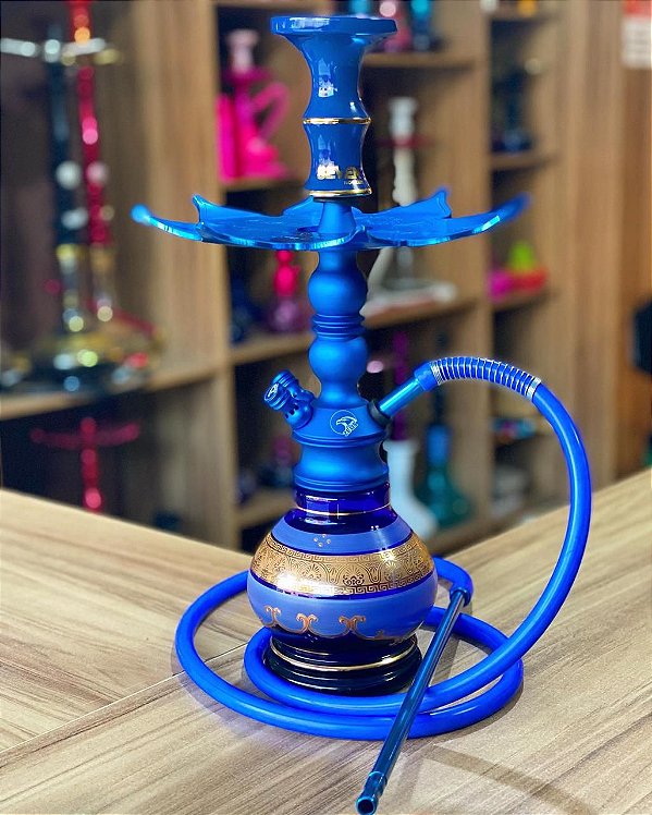 KIT NARGUILE COMPLETO ZEUS SINGLE - AZUL