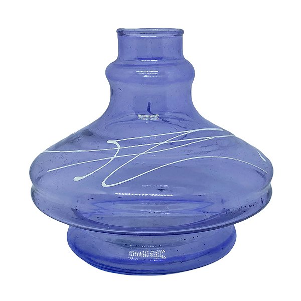 VASO PARA NARGUILE PEQUENO - LILAS COM LISTRAS BRANCAS