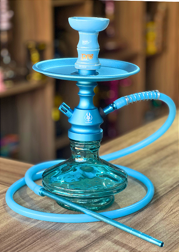 NARGUILE ANUBIS HOOKAH COMPLETO - AZUL BEBÊ