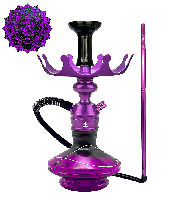 KIT TRITON NARGUILE COMPLETO - ROXO C/ PRETO