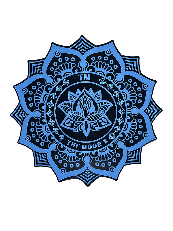 Tapete Mandala  The Moors - Azul c/ Preto