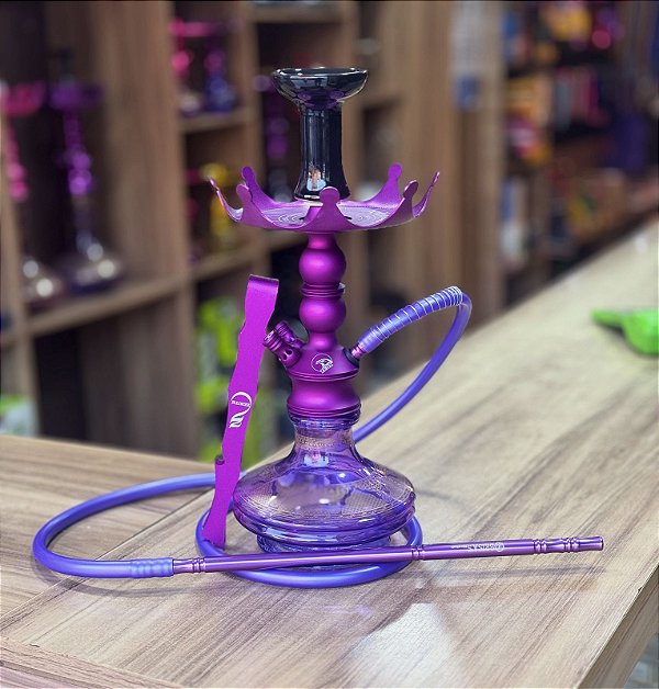 KIT NARGUILE COMPLETO ZEUS SINGLE - ROXO