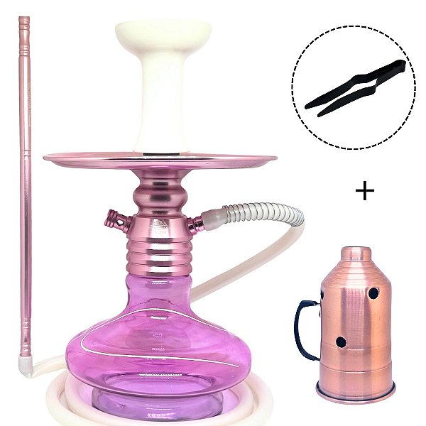 KIT PROMOCIONAL NARGUILE ALALI DRAGON COMPLETO - ROSÊ