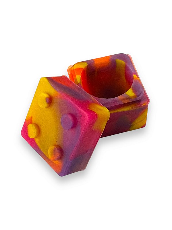 MINI SLICK SILICONE LEGO - AMARELO C/ ROXO