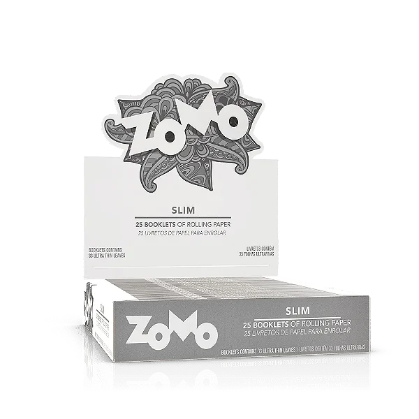 Caixa de Seda Zomo Rolling Paper Slim Cx Com 25 Livretos