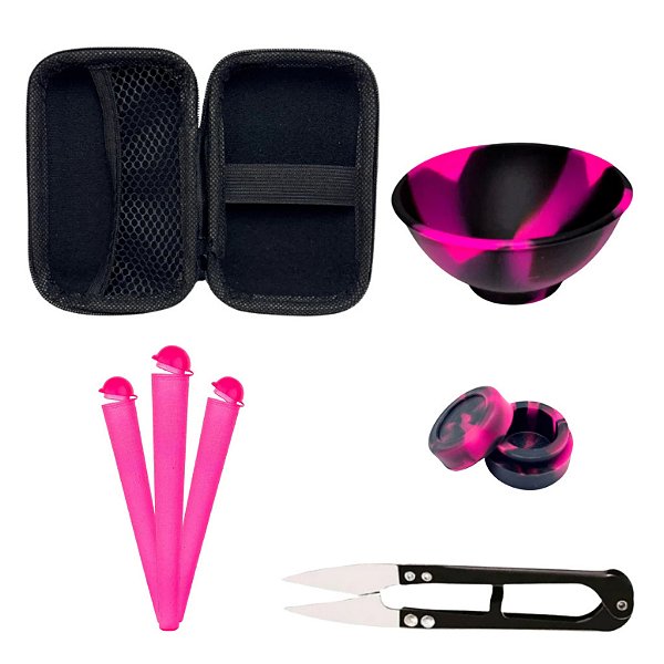 Kit Estojo Para Bolar Head Shop Case Slick Cuia Tesoura e Tubete