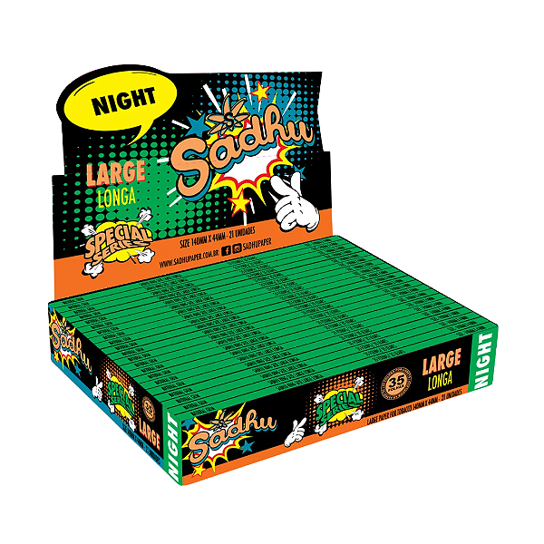 Caixa Seda Sadhu Night Longa Atacado - 21 Livretos