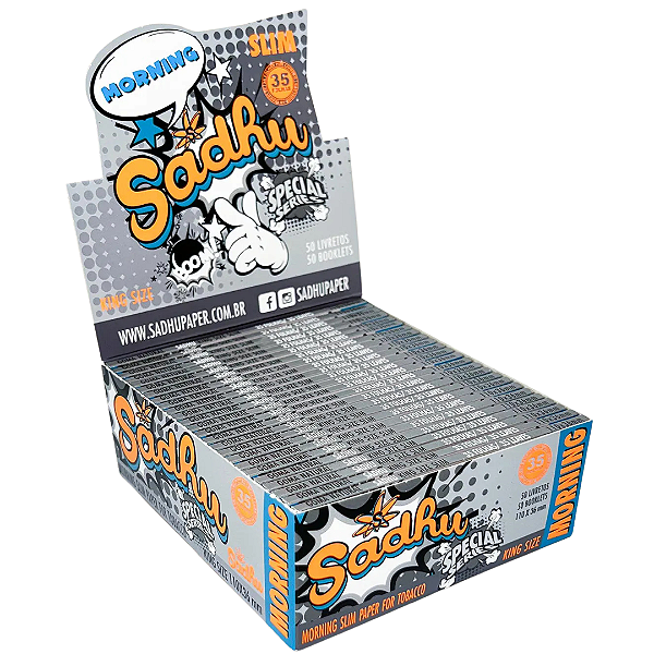 Caixa de Seda Sadhu Morning Slim - 50 Livretos