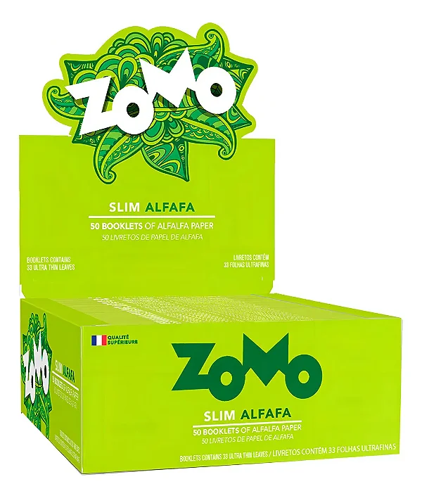 Caixa de Seda Zomo Alfafa Natural Slim C/50 Atacado