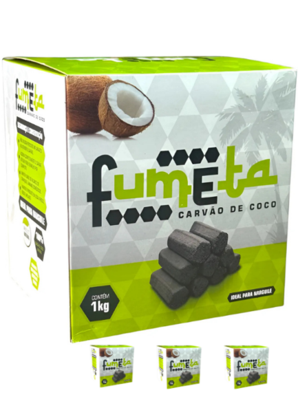 Kit 4kg Carvão Fumeta Atacado