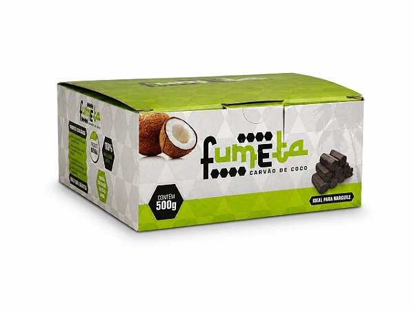 Carvão de Coco Hexagonal Fumeta 500g