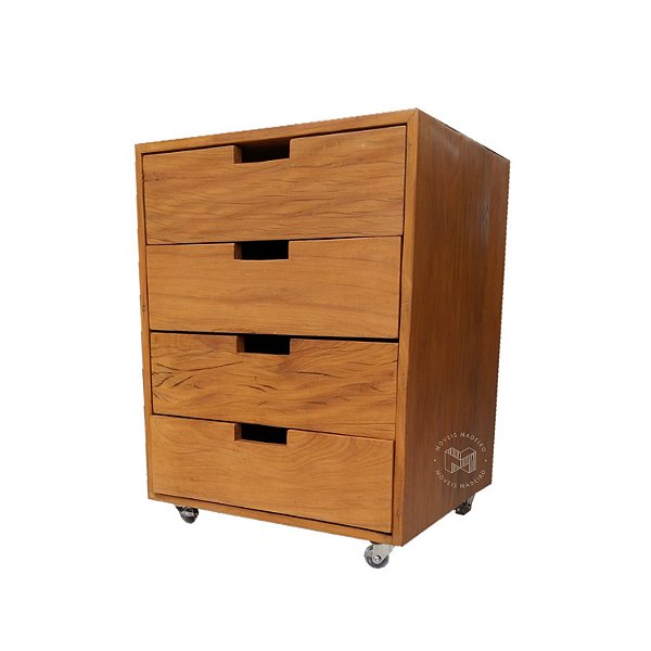 Mesa de Cabeceira com Quatro Gavetas