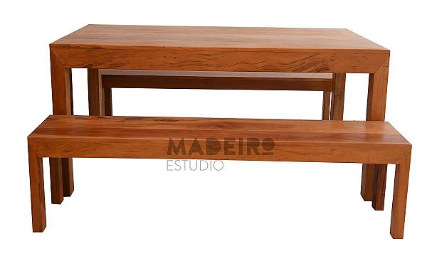 Jogo de Mesa com Bancos em Meia Esquadria