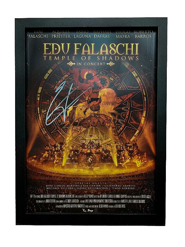 Quadro Autografado - Edu Falaschi - Temple of Shadows