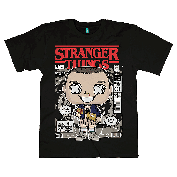 Camiseta Stranger Things Pop Art Serie Unissex 100% Algodão