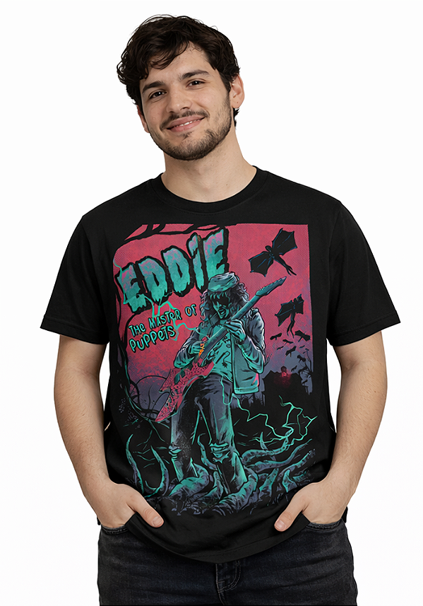 Camiseta Stranger Things Eddie Master Of Puppets