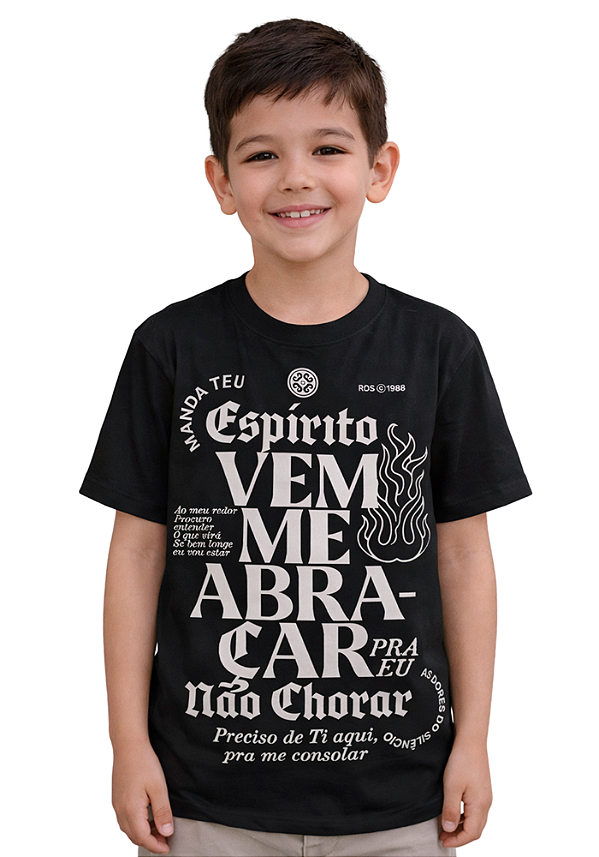 Camiseta Infantil- Rosa de Saron - Vem Me Abraçar