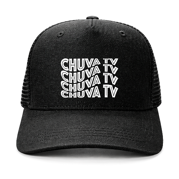 Boné Trucker - Chuva TV - Logo Branco