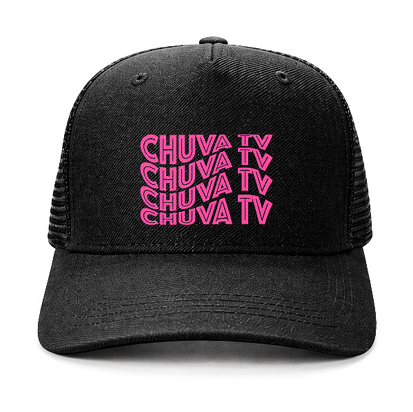 Boné Trucker - Chuva TV - Logo Rosa