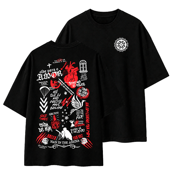 Oversized - Rosa de Saron - Crown [Preta]