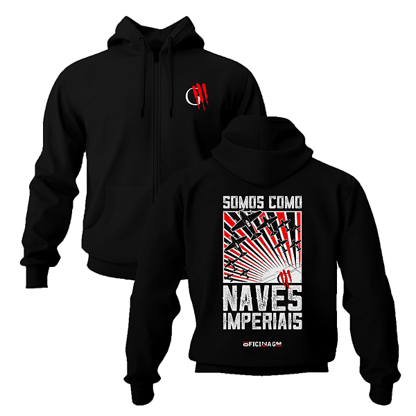 Blusa Moletom c/ Zíper - Oficina G3 - Naves Imperiais