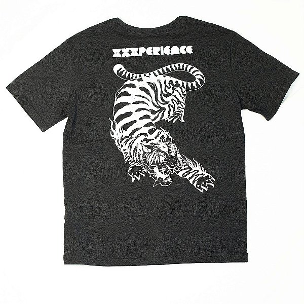 Camiseta XXXPERIENCE Panther Costa - Chumbo Mescla Preta