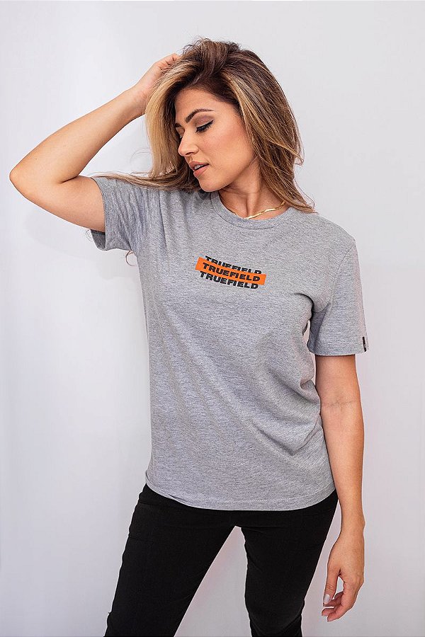 CAMISETA MESCLA ORANGE TRUEFIELD EM RELEVO