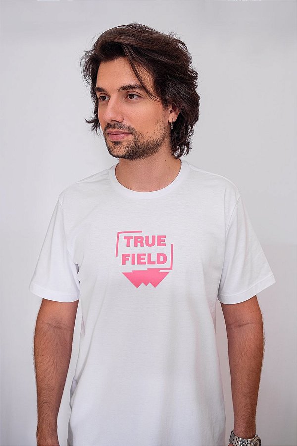 CAMISETA TRUEFIELD ROSA EM RELEVO