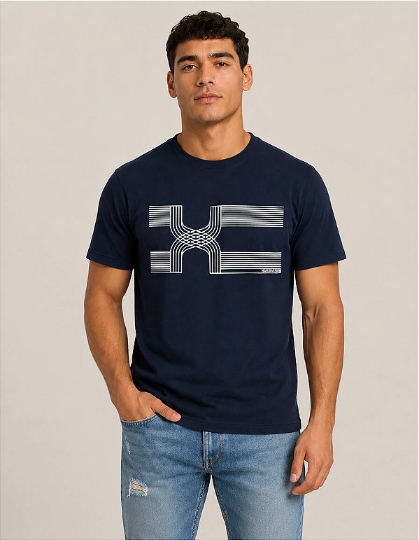 Camiseta Azul Marinho Conexão