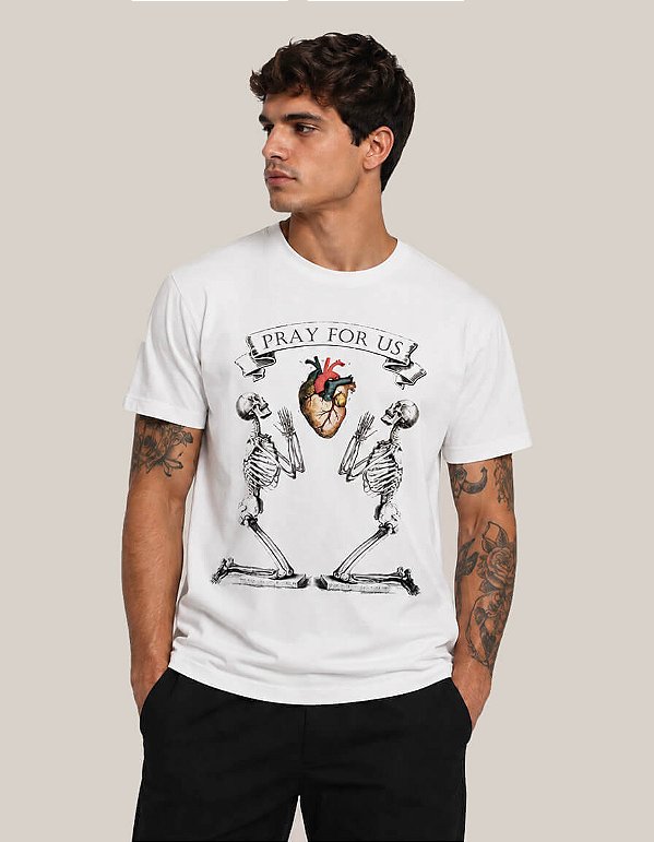 Camiseta Branca Pray