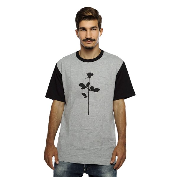 Camiseta Streetwear Cinza Silence - Manga Curta