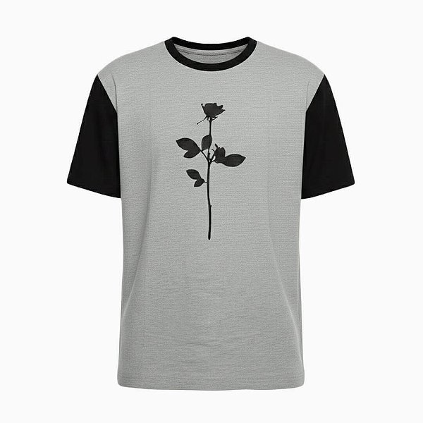 Camiseta Cinza Silence - Rose Edition